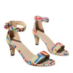 Womens Fashion Plus-Size Square-Toe Open-Toe High-Heel Sandals