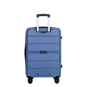 Hardshell Suitcase Spinner Wheels PP Luggage Sets Lightweight Durable Suitcase With TSA Lock,3-Piece Set 20 24 28 ,Blue