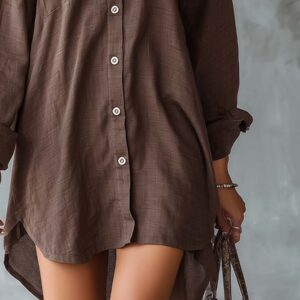 Retro Solid-color Casual Single-breasted Long-sleeve Cardigan