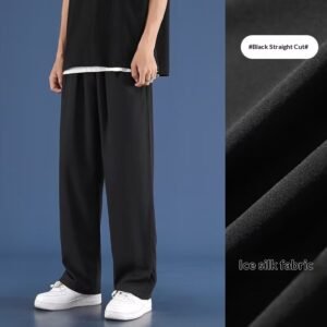 Men's Casual Plus-Size Loose Wide-Leg Pants