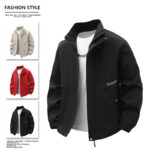 Mens Casual Springautumn Stand Collar Jacket