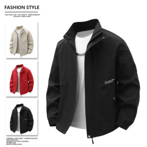 Mens Casual Springautumn Stand Collar Jacket