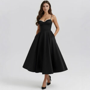 Womens Strap Sexy Sassy Midi Dress