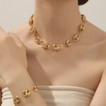 18k Gold-plated Stainless Steel Hollow Chain Necklace