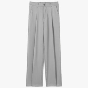 Black Versatile Straight-leg Casual Mens Trousers