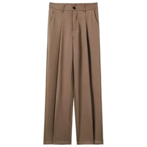 Black Versatile Straight-leg Casual Mens Trousers