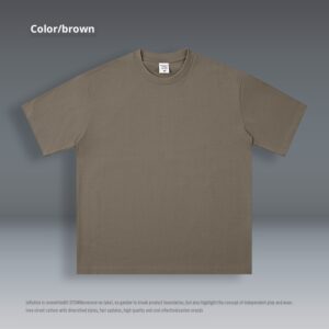 Solid Color Heavyweight Double Yarn Short-Sleeve T-Shirt