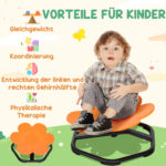 Sensorischer Kinderstuhl, Drehstuhl Für Autismus, Sensorischer Balance Training Sitz Kunststoff Orange