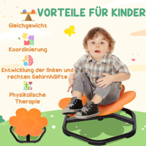 Sensorischer Kinderstuhl, Drehstuhl Für Autismus, Sensorischer Balance Training Sitz Kunststoff Orange