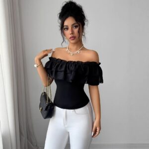 Womens Slimming Figure-hugging Spicy-chic Top