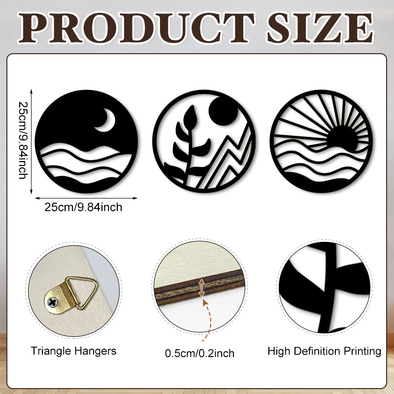 Household Wooden Craft Wall Decoration - Image 8