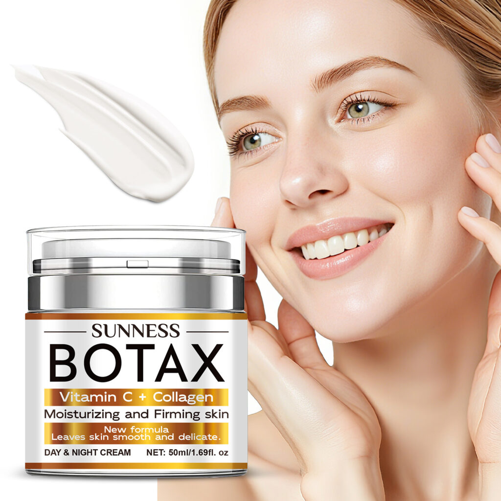 50ml Pump-Dispenser Bottle Hyaluronic Acid Vitamin C Collagen Face Cream