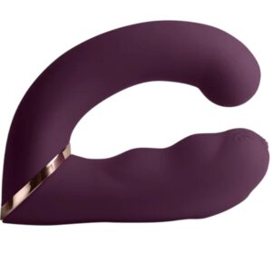 PRETTY LOVE - THUNDERBIRD DOUBLE STRAP-ON VIBRATOR REMOTE CONTROL PURPLE