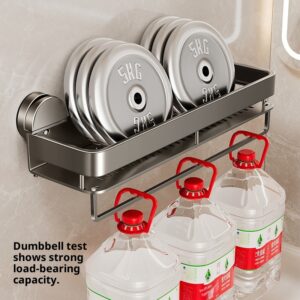 Bathroom Shelf Suction Cup Style Height Adjustable Wall Mounted Washstand