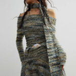 Slack Knit Top Overskirt Female