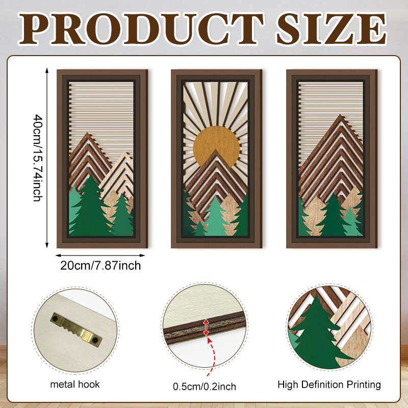 Household Wooden Craft Wall Decoration - Image 7