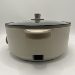 Electric Slow Cooker Glass Lid Non Stick Rice Cooking Frying Pan Stew Pot