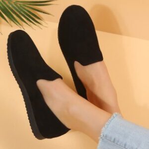 Spring Autumn New Style Slip-on Shoes Flat Solid Color Round Toe For Women