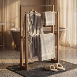 Simple Nordic-style Floor-standing Towel Rack
