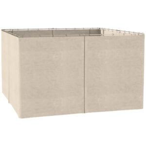 Seitenwand 4er Set Für 3x4m Pavillon Seitenteile Mit Haken 352 X 205 Cm Wasserdicht Stabil Winterfest Seitenteil Seitenwände Für Partyzelt Gartenpavillon Beige