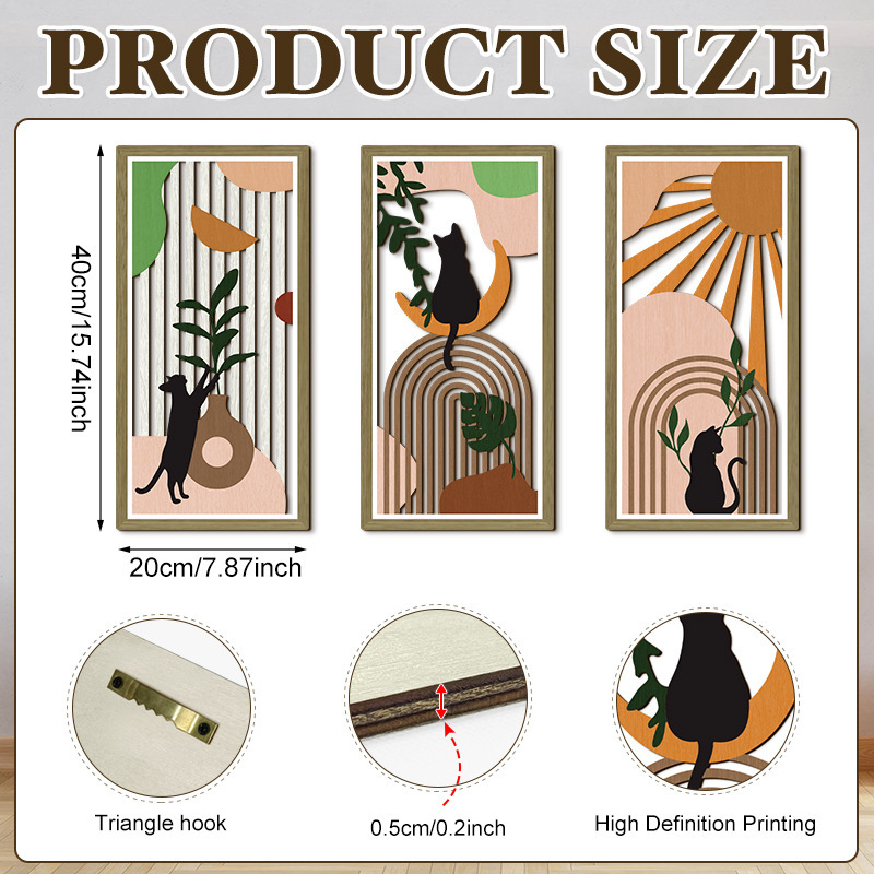 Household Wooden Craft Wall Decoration - Image 76