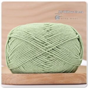 4-ply Combed Milk Cotton Yarn Ball For Dolls Blankets And Hair Clips Suitable For Crochet