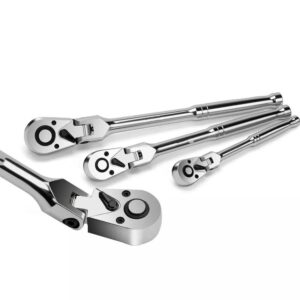 6 Pcs Set 1 4 3 8 1 2 Flex Head Ratchet 72 Tooth 180 Adjustable Drive Swivel