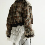 Two-way Wear Plaid PU Faux Leather Jacket