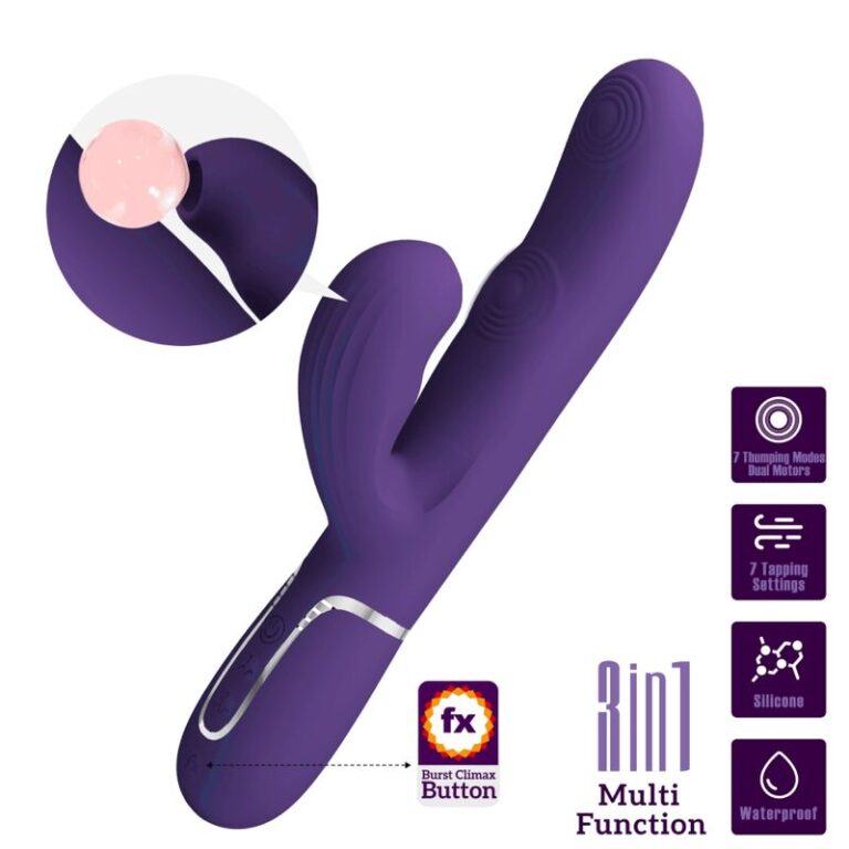 PRETTY LOVE – RABBIT VIBRATOR PEARLS AQUA GREEN