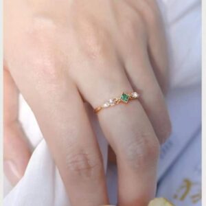 Moonstone Fashionable All-Match Thin-Frame Ring For Women