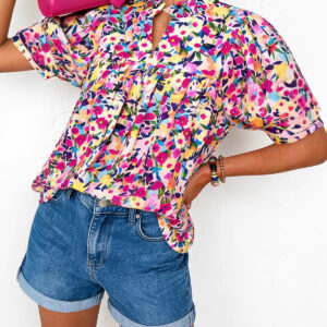 Casual All-Match Floral Print Chiffon Blouse For Women