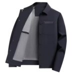 Mens Lapel Jacket With Buttoned Placket Top Coat