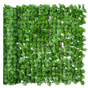 Künstlicher Hecken-Sichtschutz, UV-geschützt, Sichtschutzgitter Mit Blättern, Hecken-Zaun, 300 X 100 Cm, Grün
