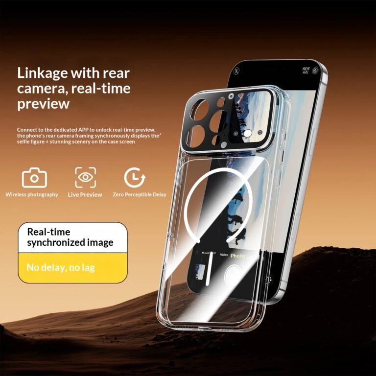P1 Smartphone Case, Transparent, Full-Body Protection, Drop-Resistant, Magnetic Suction