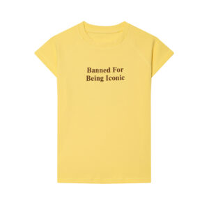 Women's Casual Crew-Neck Extra-Short-Sleeve Contrast-Color Printed T-Shirt