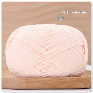 4-ply Combed Milk Cotton Yarn Ball For Dolls Blankets And Hair Clips Suitable For Crochet