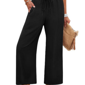 Loose-fitting Versatile Solid-color Straight-leg Wide-leg Pants