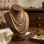 925 Sterling Silver Gold-Plated Paperclip Chain Necklace - Italian Craftsmanship Sterling S
