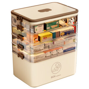 Thickened Portable Household First Aid Kit With Divided Compartments