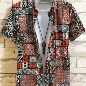Mens 3D-printed Breathable Fashion Casual Shirt