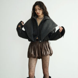 Vintage Ballet-style Bubble-flower Bud Lantern-style Cropped Culottes