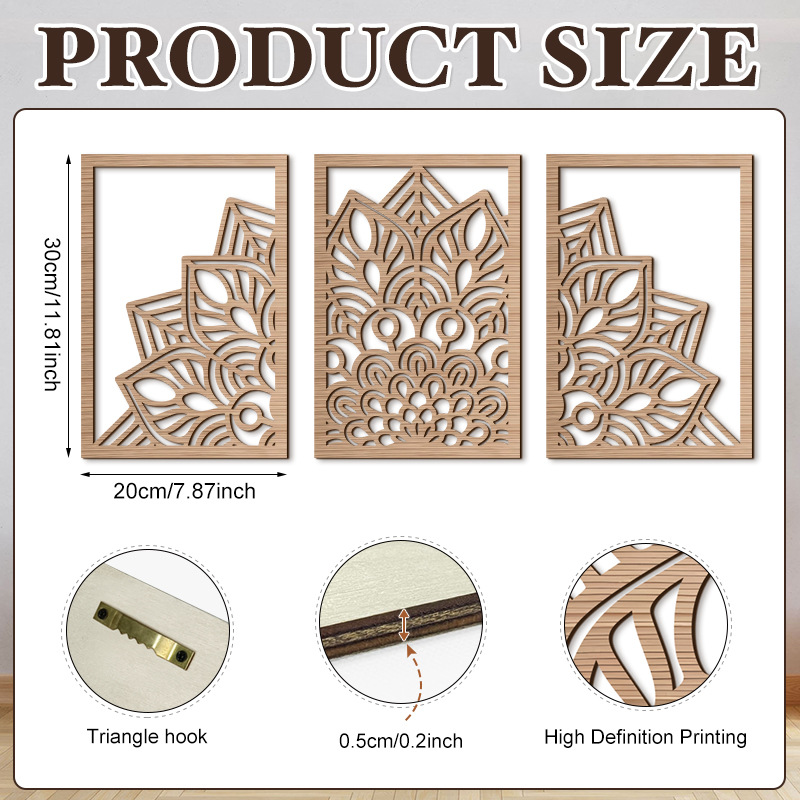 Household Wooden Craft Wall Decoration - Image 5