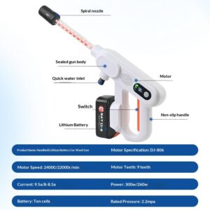High-pressure Wireless Car Washer Household Rechargeable