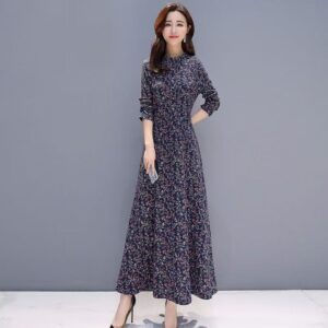 Luxury Chic Long-sleeve Dress For Affluent Women
