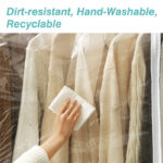 Transparent Clothes Garment Rail Rack Strong Zipped Cover Clear Protective Zip..Garments Rail Not Include In This Sale Only Clear Rail Cover