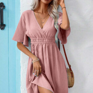 Fitted-waist Casual Holiday Dress For Women