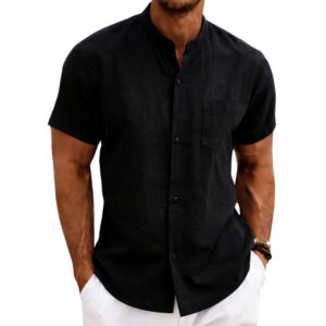 Henry Tie Pocket Casual Shirt For Men