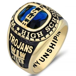 College Style Graduation Ring S925 Silver Customized