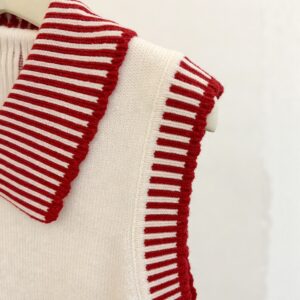 Color Block Striped Knit Vest