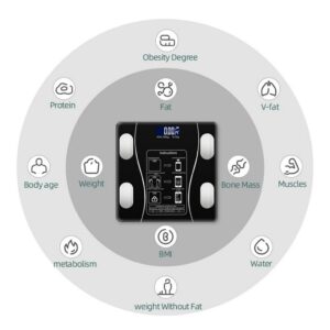 Scales Electronic 180KG Digital Bathroom LCD Display Home Body Fat BMI Monitor